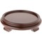 Plymor Walnut Round Wood Veneer Footed Display Base, 7" W x 7" D x 1.5" H (5.5" Display Diameter)